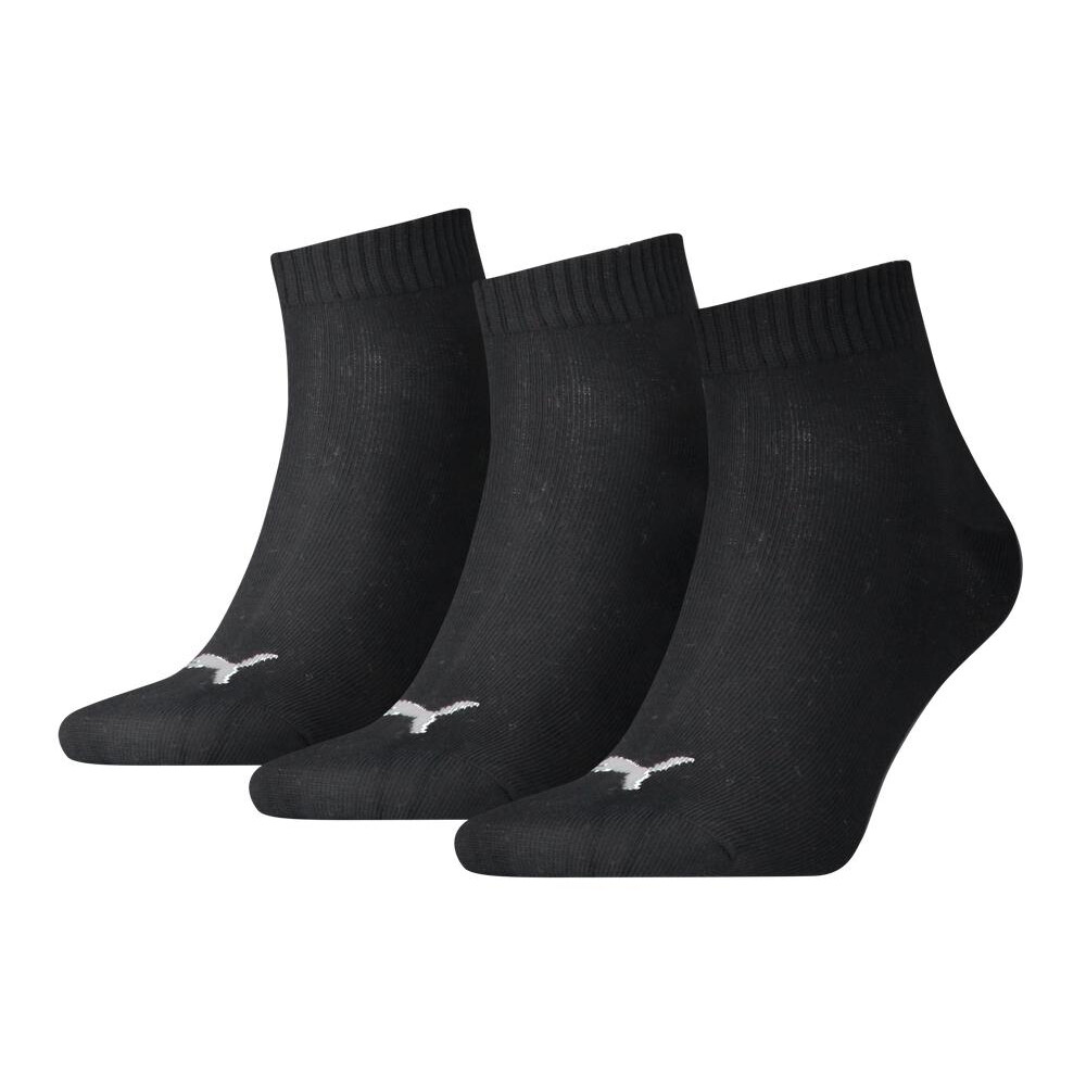 Quarter Plain 3P - Unisex Black
