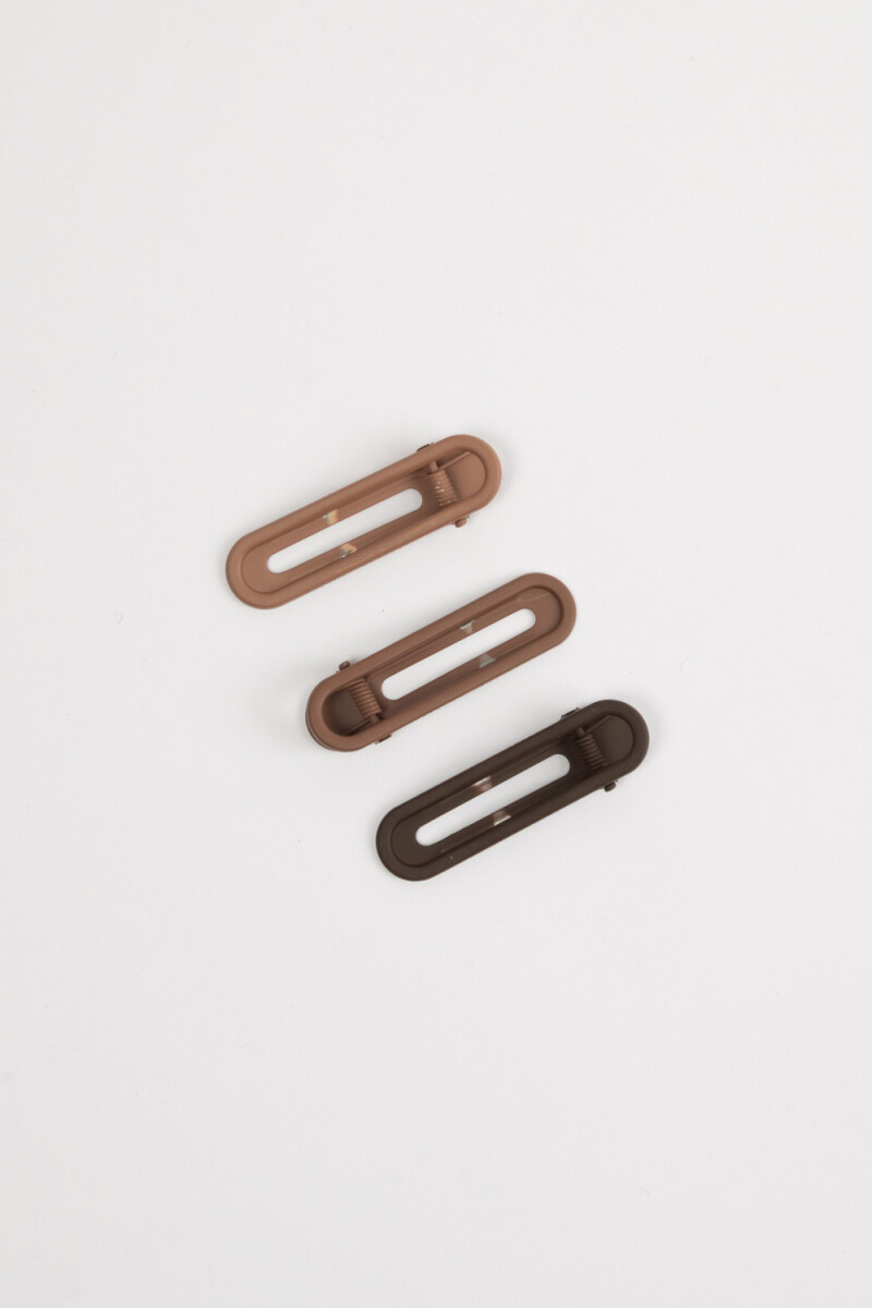 Pack x 3 pinzas redondeadas Multicolor