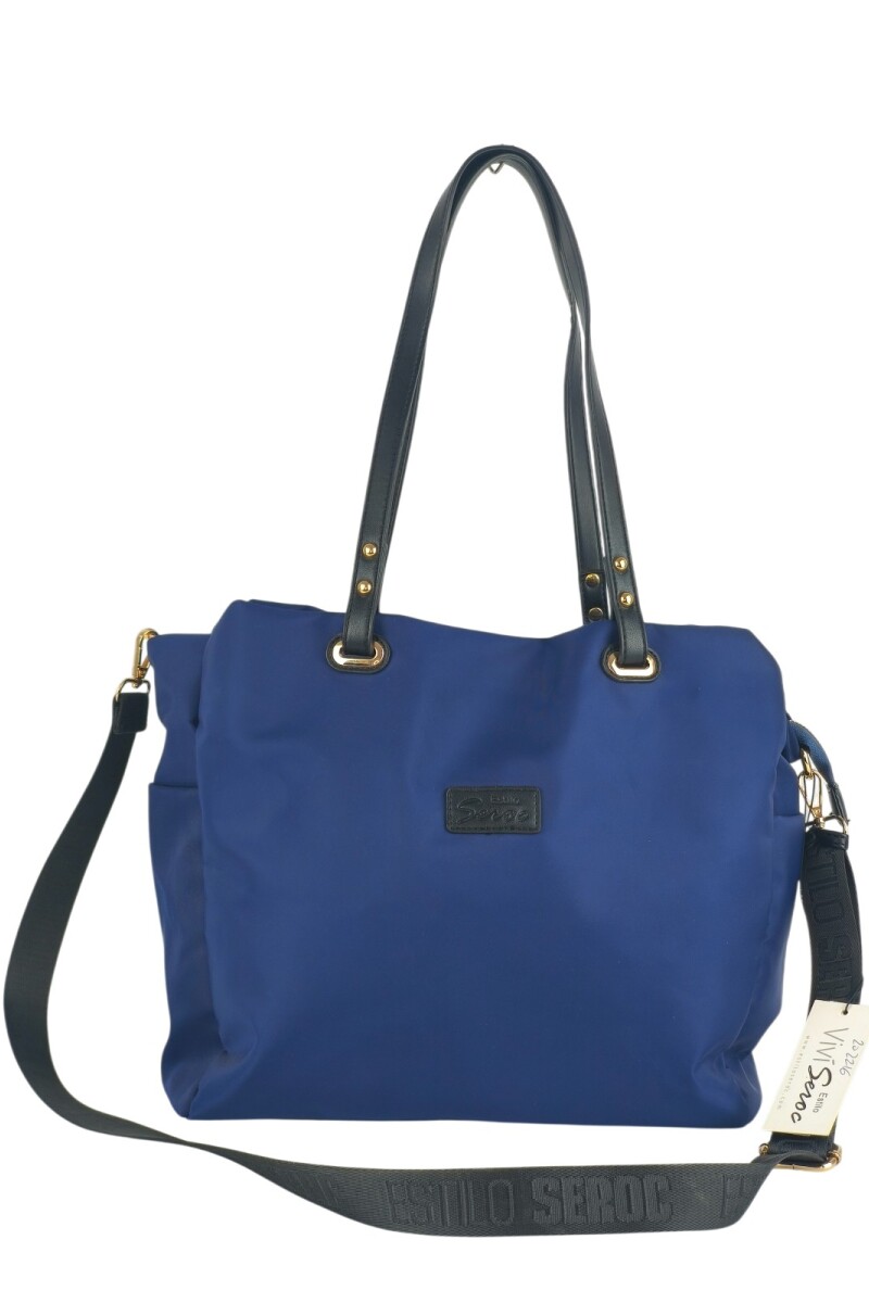 Cartera grande con guantera doble Azul