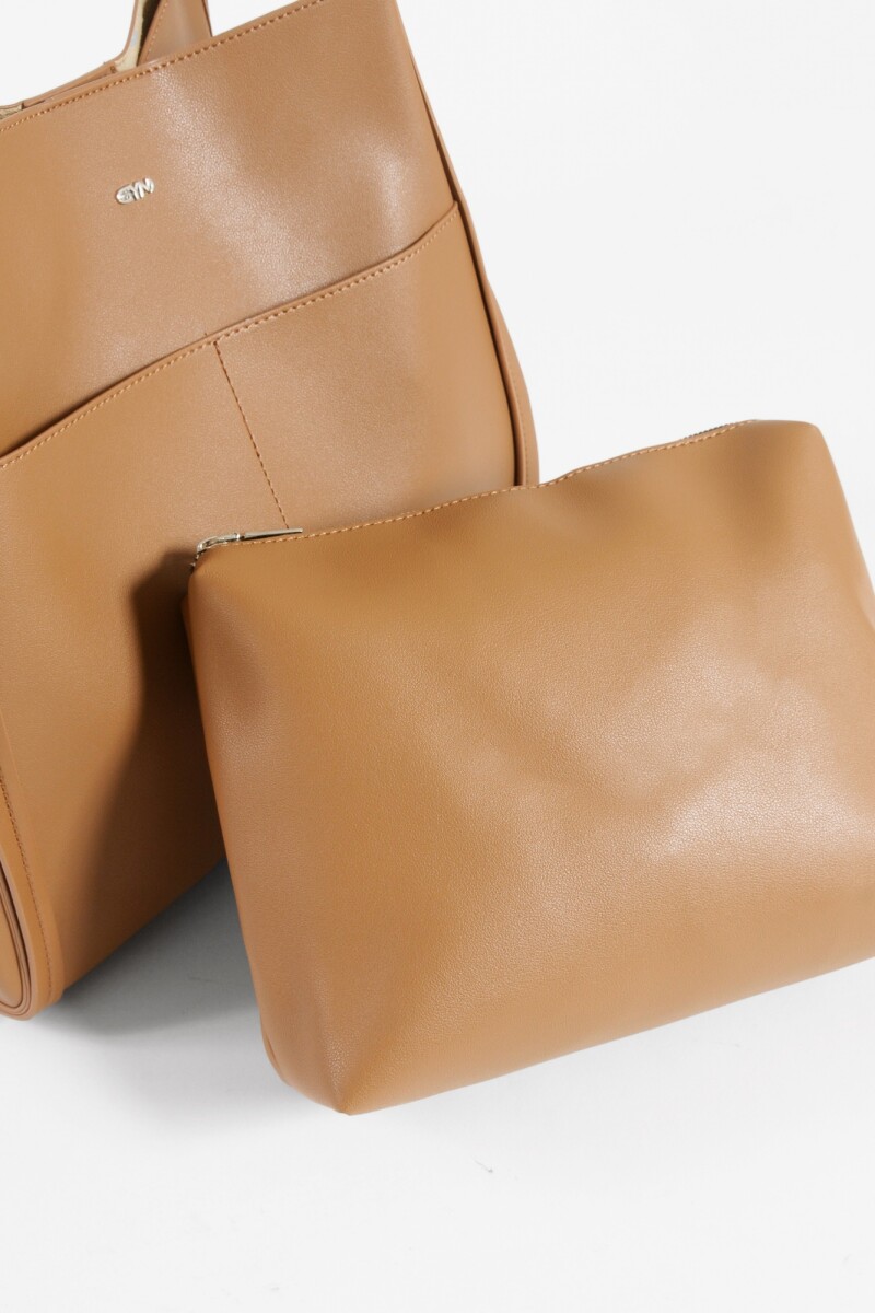 Cartera shopper bag marrón