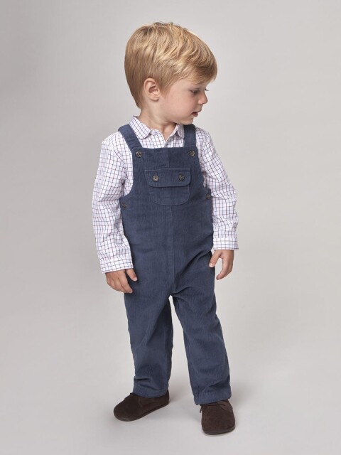 Peto Largo De Pana Azul Medio Oscuro