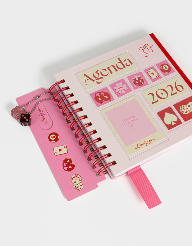 Agendas y Calendarios Estampados Agenda Lucky 2026 - Rosa Claro