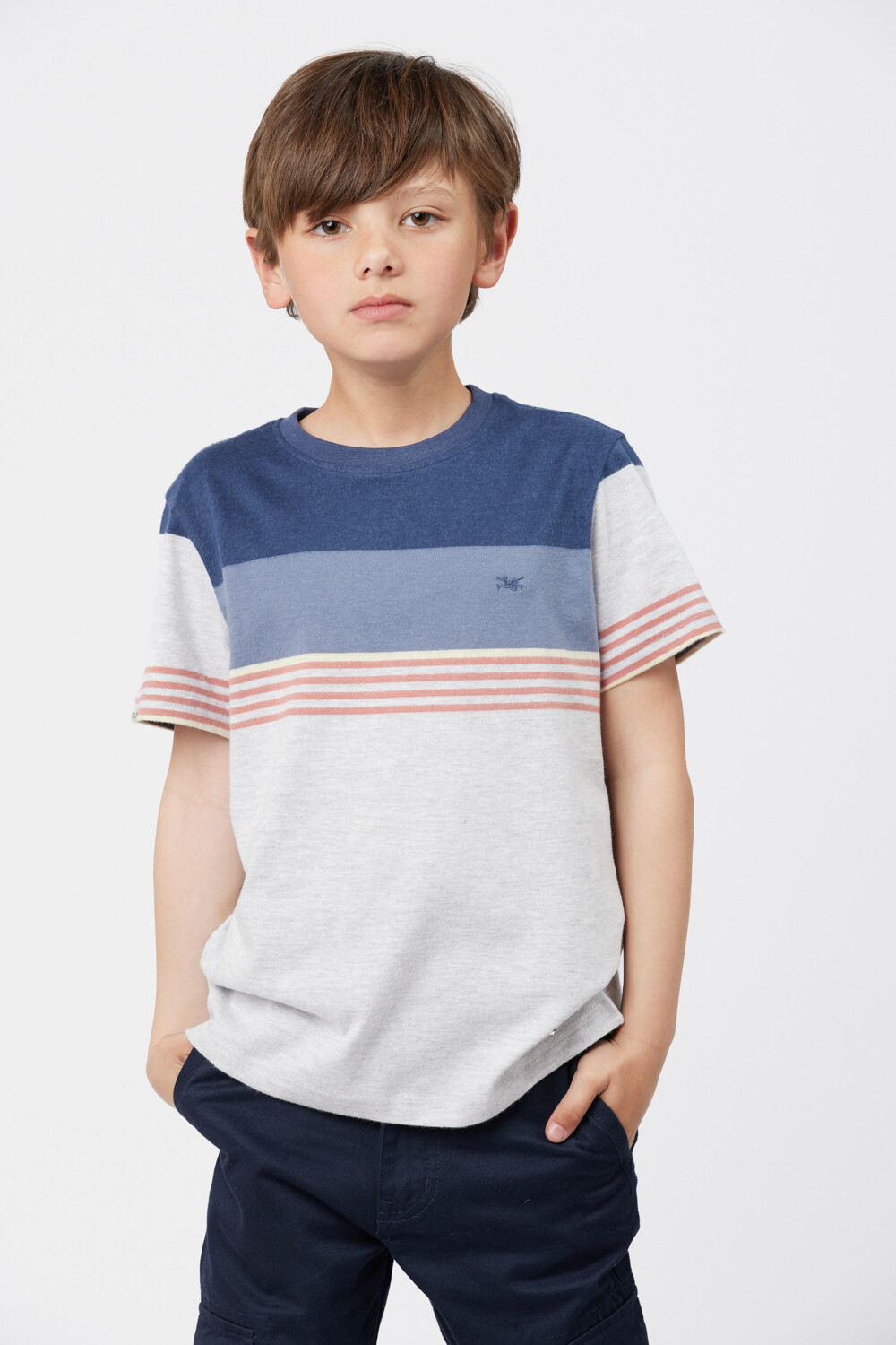 REMERA RAYADA Gris
