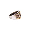 Anillo doble oro- Plata y Oro-Sin piedra-AN5945 sinpiedra