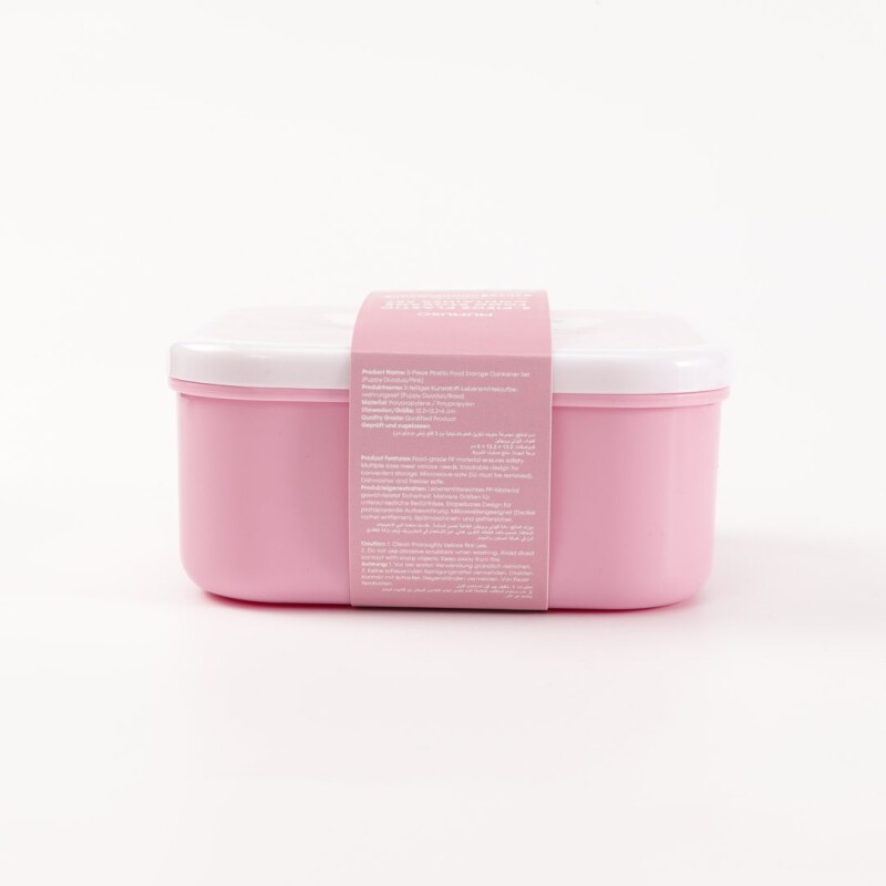 SET DE CONTENEDORES PLÁSTICOS PARA ALIMENTOS (3 PIEZAS – PERRITO DUODUO / ROSA) SET DE CONTENEDORES PLÁSTICOS PARA ALIMENTOS (3 PIEZAS – PERRITO DUODUO / ROSA)