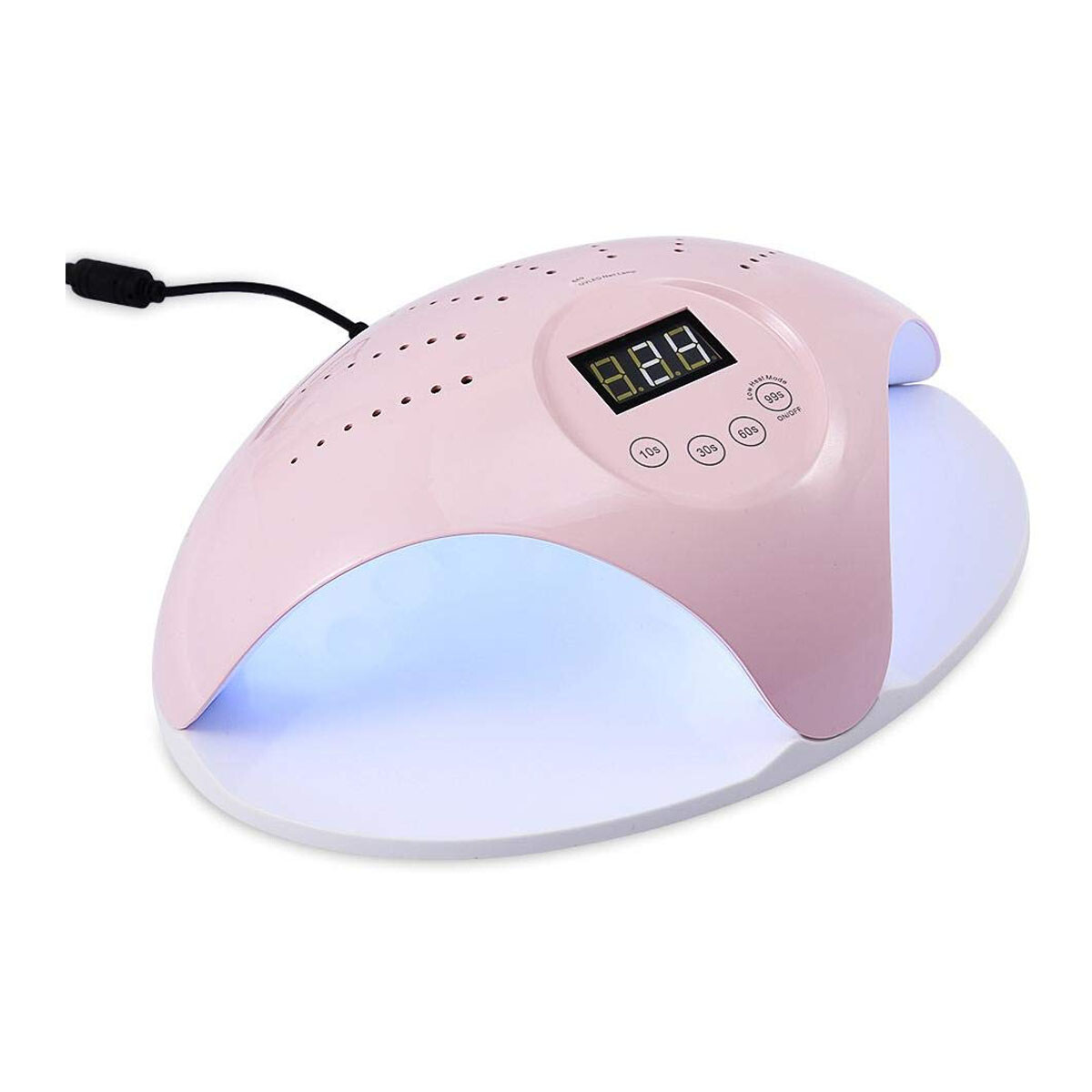 Lámpara de Uñas Doble Cabina UV LED 48W p/Secado Profesional - Rosa 