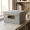 Caja Organizadora Lino P 25cm x25cm x15cm GRIS