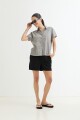 Camisa sin mangas lino GRIS