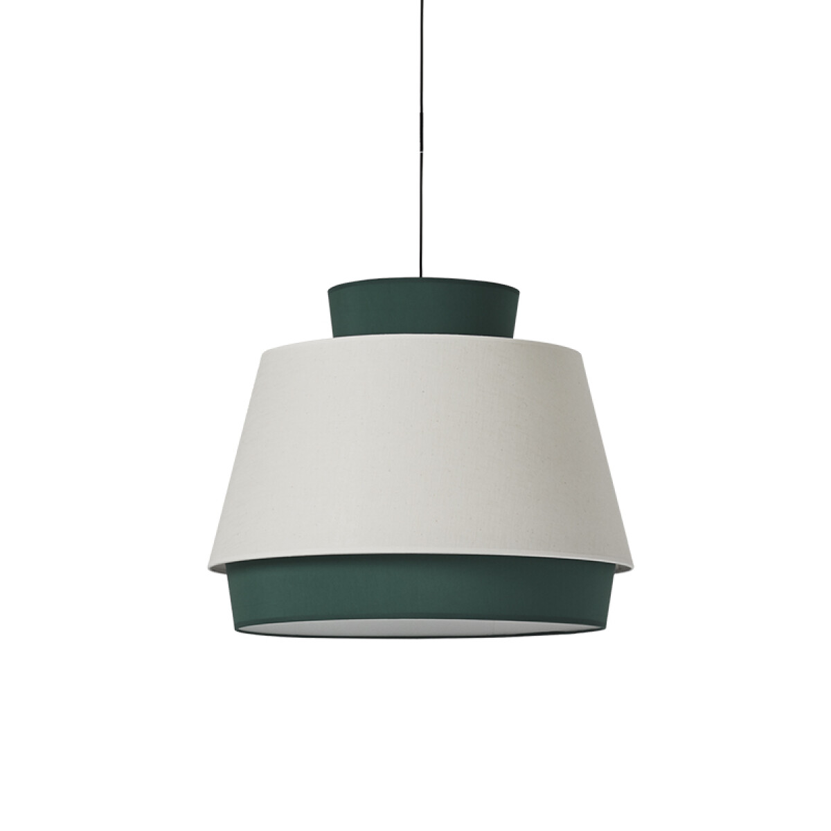 Colgante pantalla de tela verde E27 Ø450mm ASPEN - BA0216 