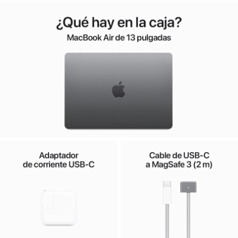 Apple MacBook Air 13" (8GB RAM 256GB, Chip M3, CPU de 8 núcleos Y GPU de 8 núcleos) Teclado Español Apple MacBook Air 13" (8GB RAM 256GB, Chip M3, CPU de 8 núcleos Y GPU de 8 núcleos) Teclado Español