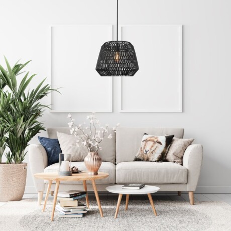 Colgante de fibras naturales 40cm NEGRO