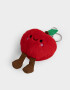 Llavero Peluche Llavero Y Charm Manzana Plushie - Rojo Burdeaux