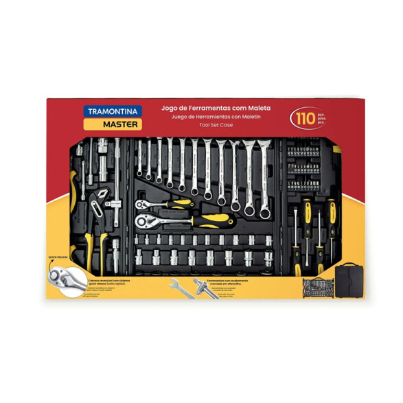 Maletín con herramientas 110 piezas -TRAMONTINA TN0899