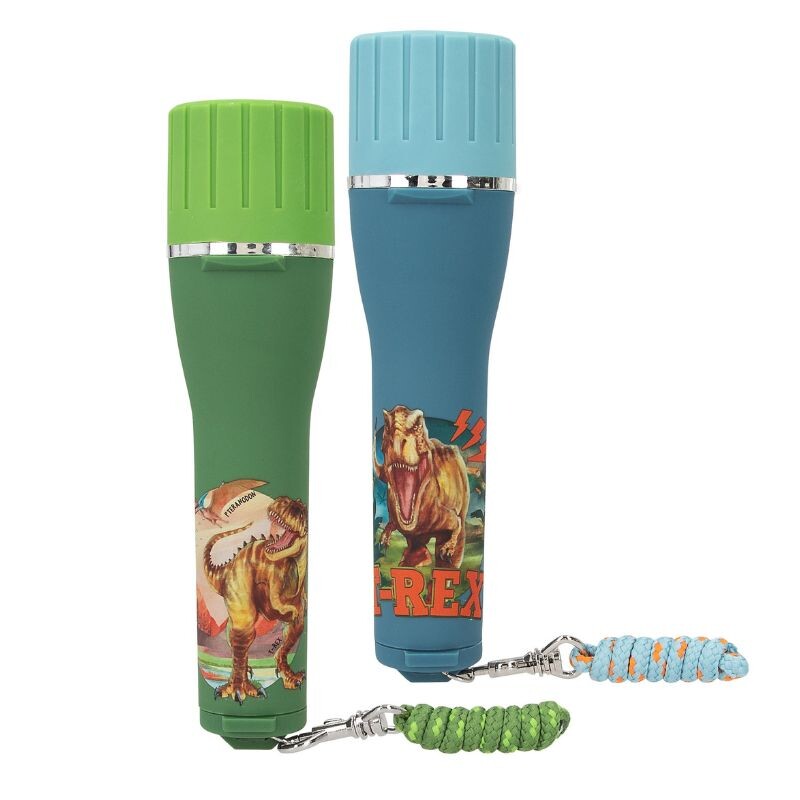 Linterna con temporizador Dino Verde