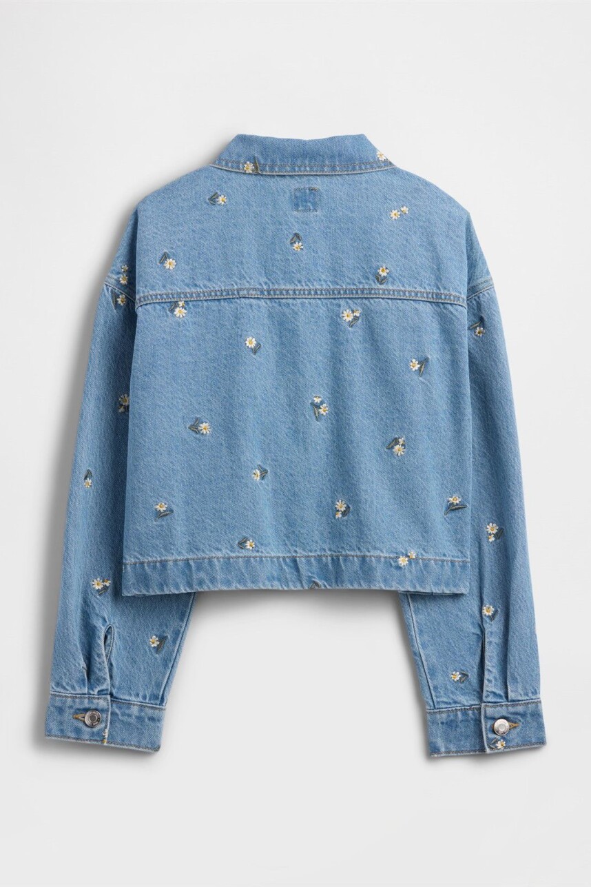 Campera De Jean Bordada Niña Daisy Print Multi