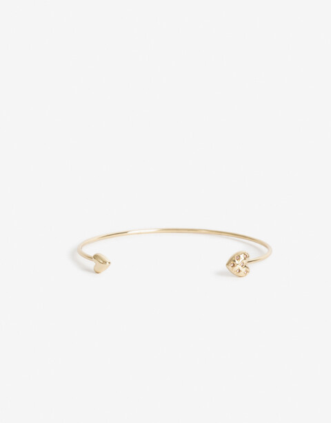 Pulseras Rígidas Metal Pulsera Rígida Con Corazón - Dorado