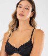 Soutien preformado copa b&c lavanda Negro