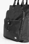 Mochila porta laptop con bolsillo fruncido negro