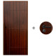 Puerta Desarmada Interior en MDF con Marco y Cerradura Lumax Marrón Teak Diseño Ankara Herraje Negro