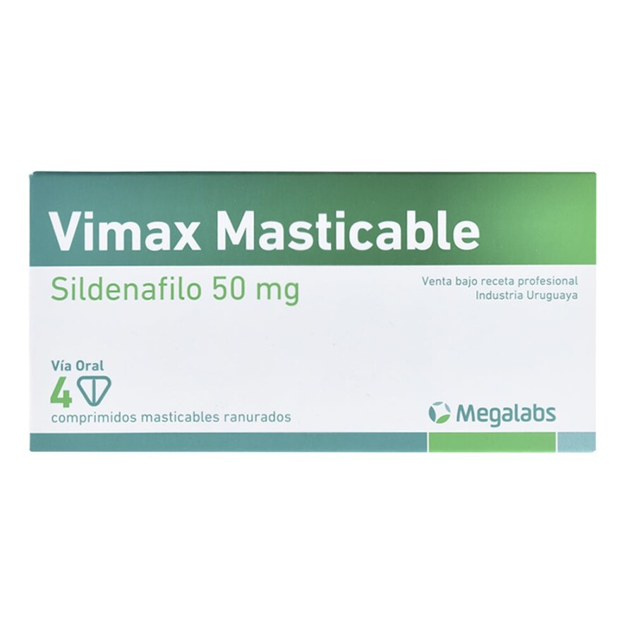 Vimax 50 mg x 4 Comprimidos Masticables Vimax 50 mg x 4 Comprimidos Masticables