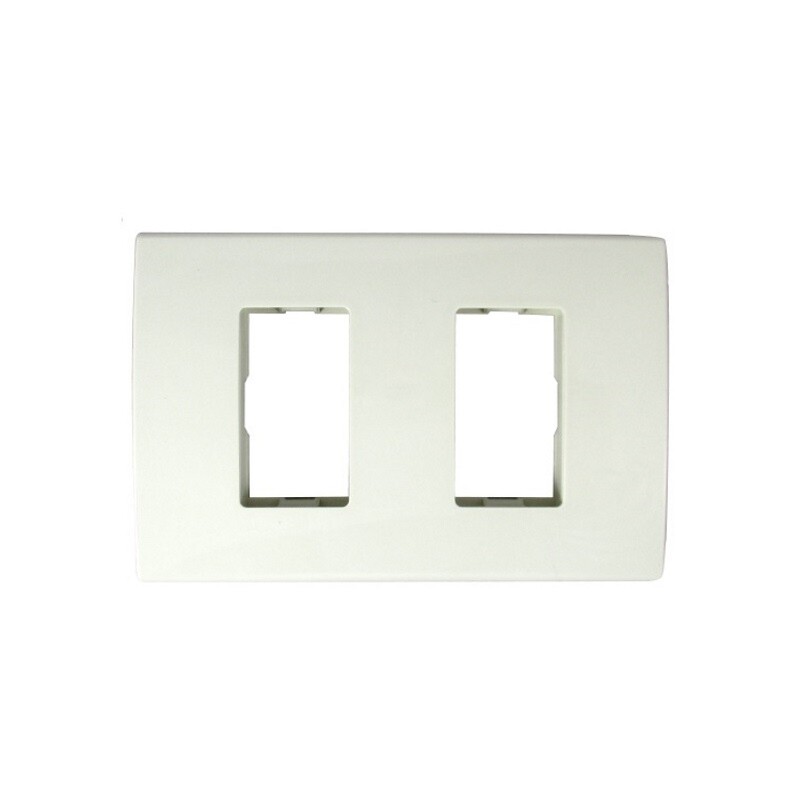 ""PLACA DE 2 PUNTOS   MARFIL ""GALUX""" ""PLACA DE 2 PUNTOS   MARFIL ""GALUX"""