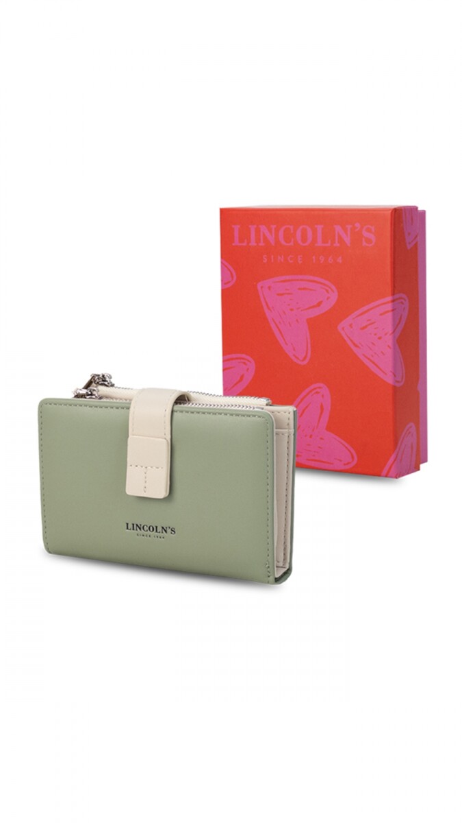 BILLETERA SIMONA - SALVIA C/MANTECA 