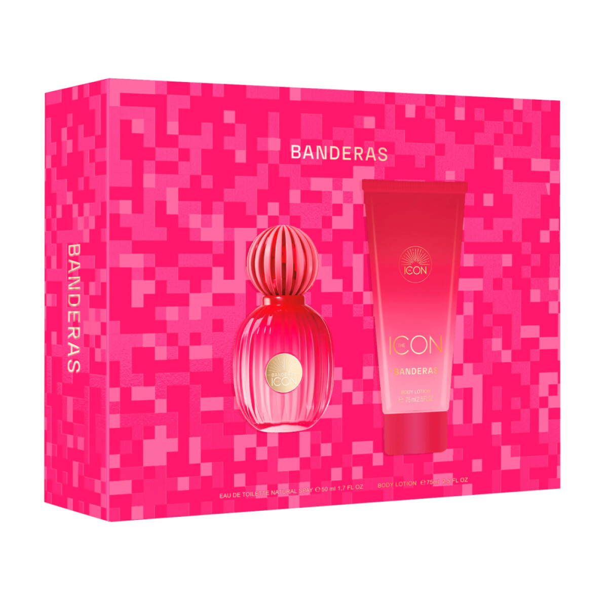 Perfume De Mujer Banderas Set Icon EDP 50ml + Body Lotion 75 ml 