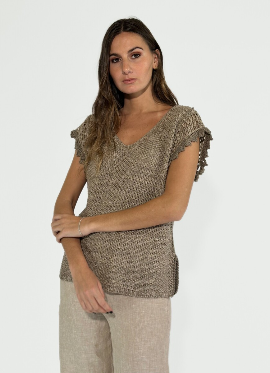 TOP TEJIDO LYRA - VISON 