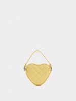 Mini Bolso De Mano Corazón amarillo