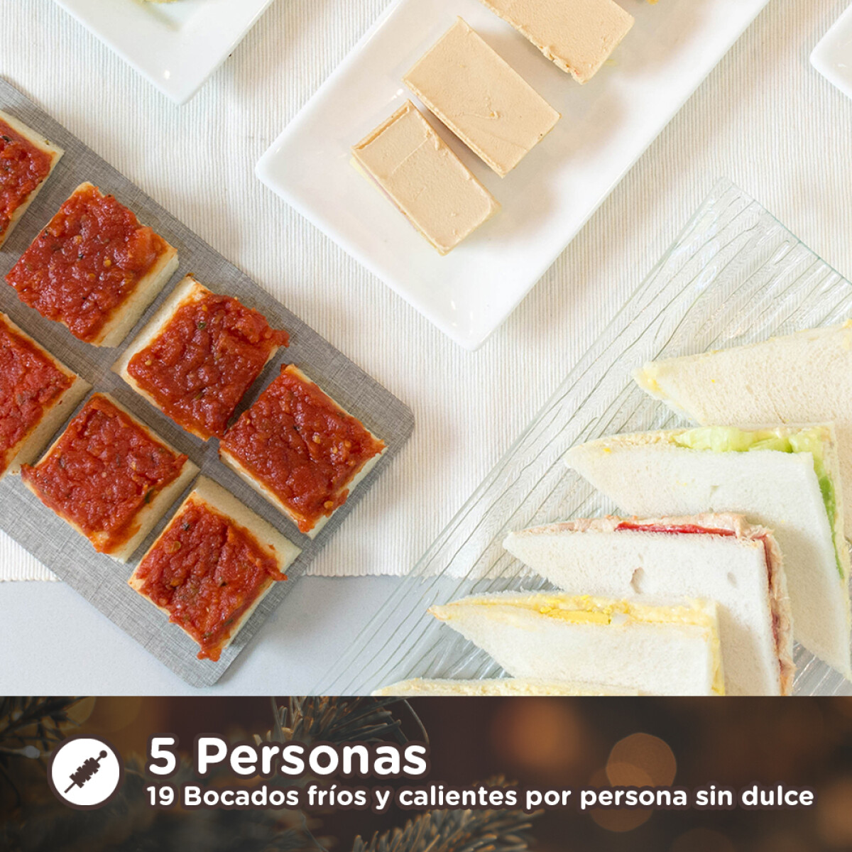 Lunch Fiestas 5 personas Premium - Sin Dulce - 000 