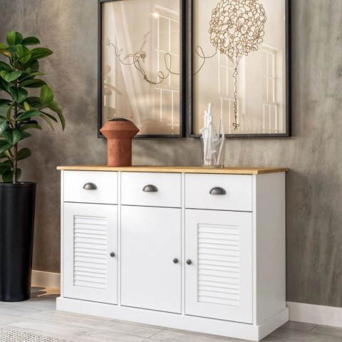 APARADOR - 3 PUERTAS - 3 CAJONES - LÍNEA VALENCIANA - BLANCO ROBLES Aparador - 3 Puertas - 3 Cajones - Línea Valenciana - Blanco Robles