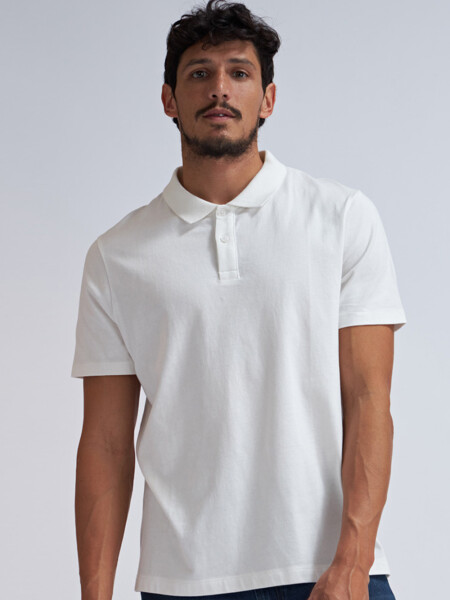 Camiseta manga corta polo Blanco