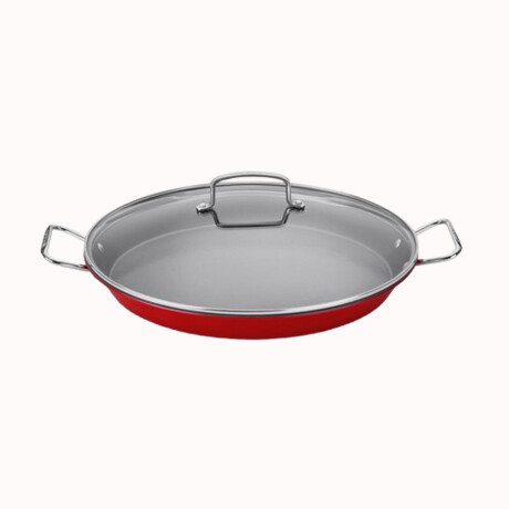 Paellera Antiadherente Cuisinart ASP-38CR 38 cm con tapa Rojo