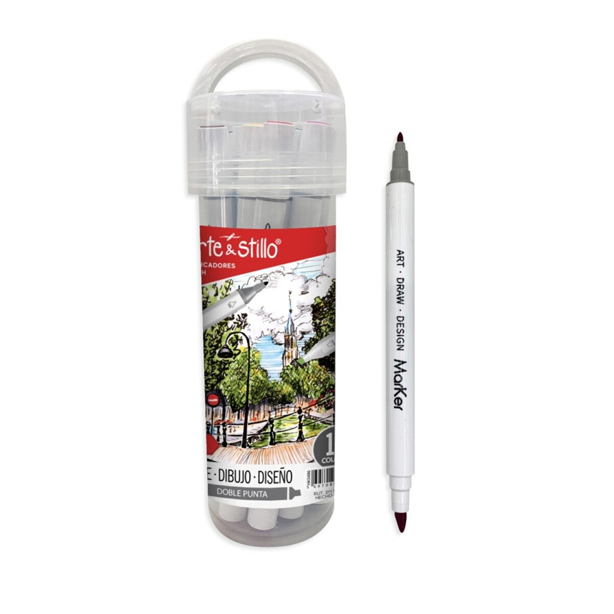 Pack x12 Marcadores Arte Stillo sketch Doble Punta 