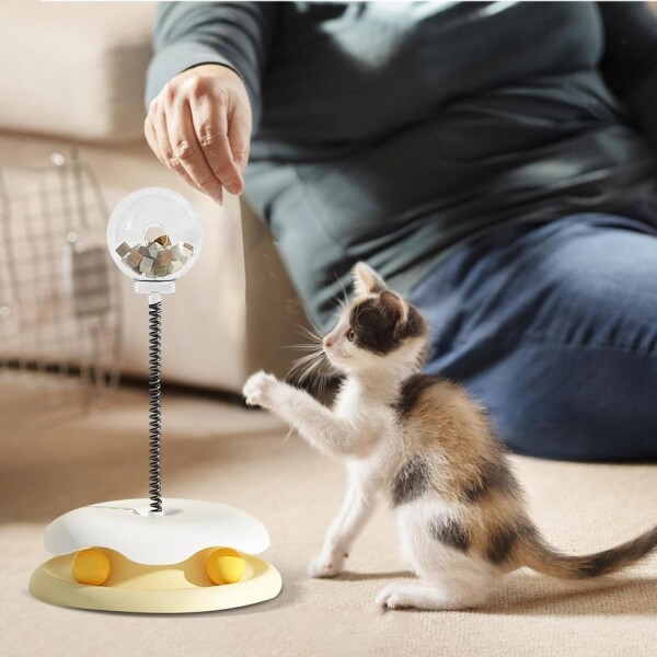 Juguete Dona Gato Base Resorte Dispensador Comida Alimento Juguete Dona Gato Base Resorte Dispensador Comida Alimento