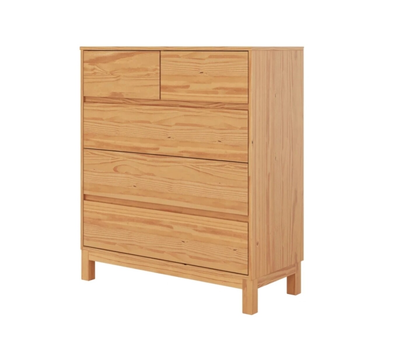 Comoda Square 3+2 Cajones Madera Natural 