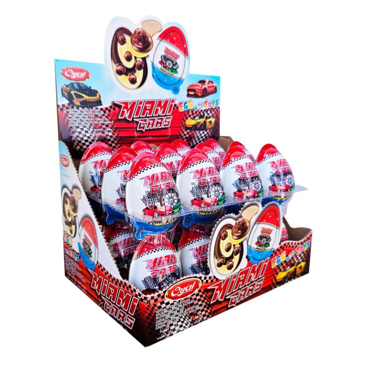 Huevo de chocolate x 24 - Autos 