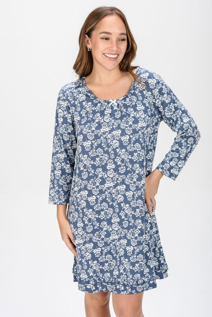 CAMISÓN ESTAMPADO - ESTAMPADO AZUL 