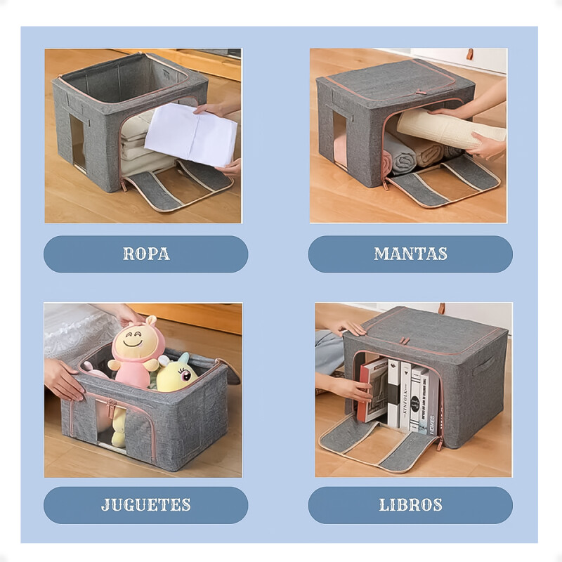 Caja Organizadora De Ropa Plegable Resistente 40x30x20 Caja Organizadora De Ropa Plegable Resistente 40x30x20