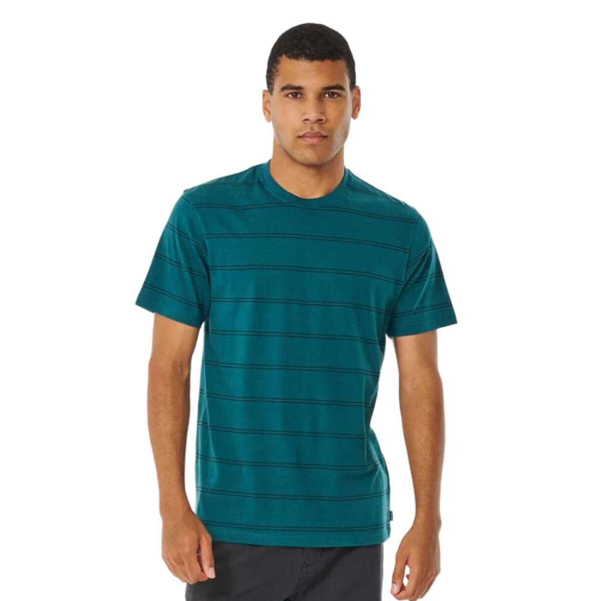 Remera Rip Curl Plain Stripe - Verde a Rayas 
