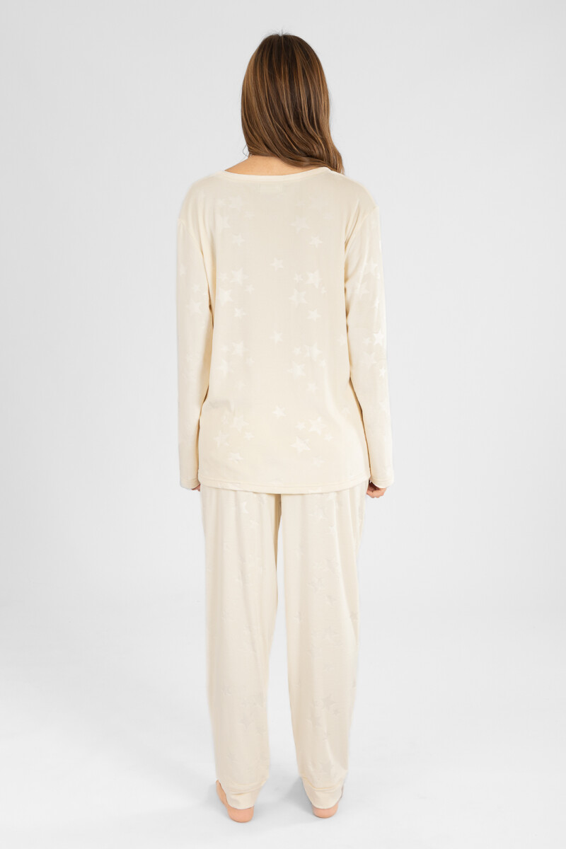 Pijama velour estrellas Marfil