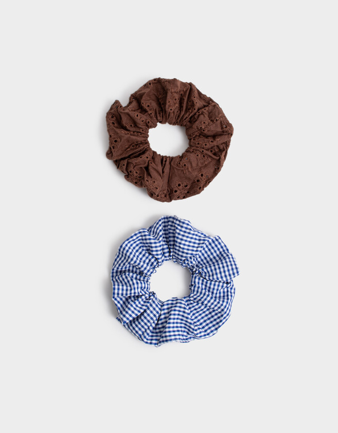 Skunzies Set por 2 Scrunchie - Combinacion Bicolor