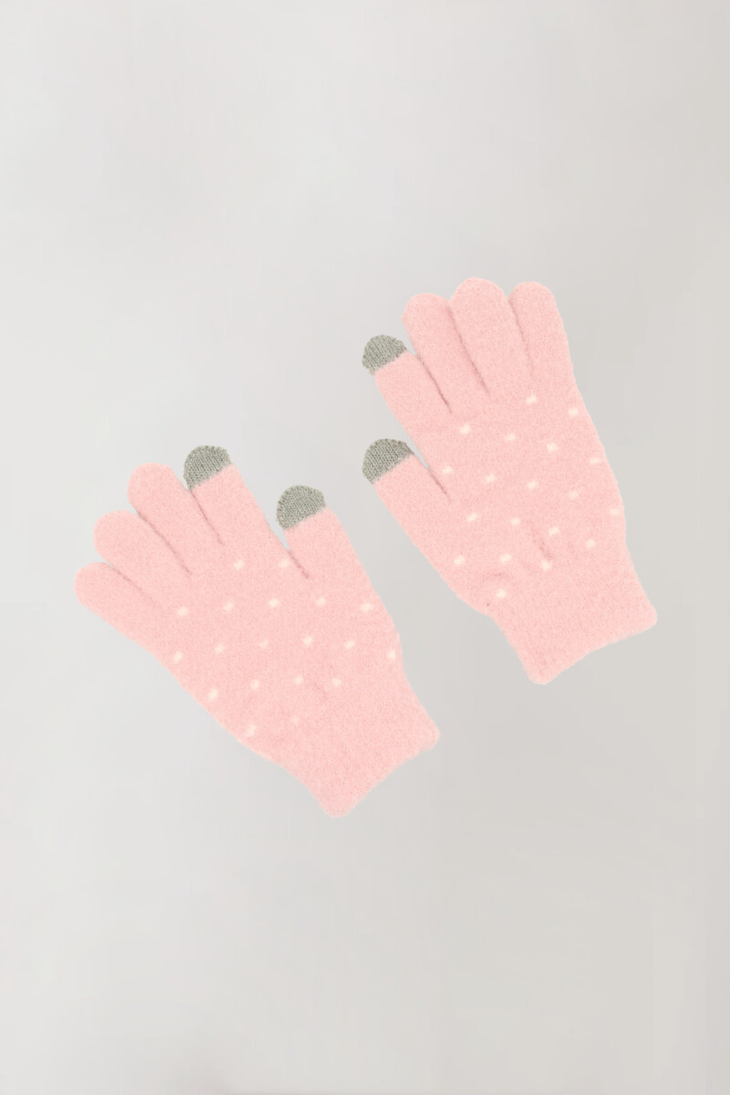 Guantes dots kids Rosado