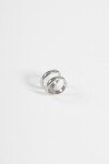 Anillo acero doble plateado