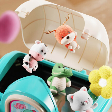 Máquina Infantil Grúa Juguetes De Peluches C/ Luz Celeste