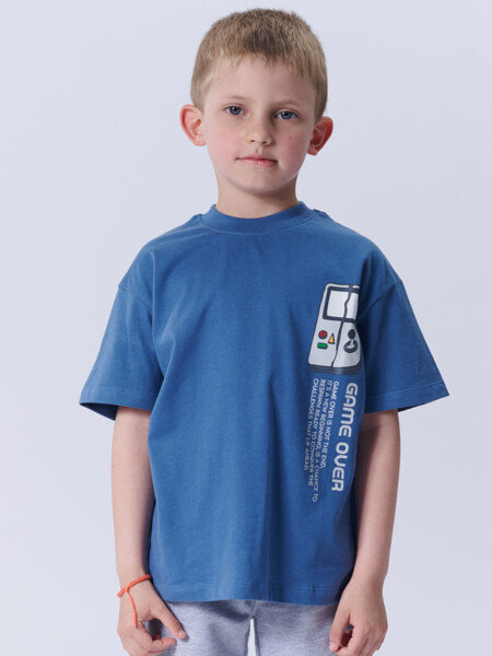 Remera Algodón Gamer Azul