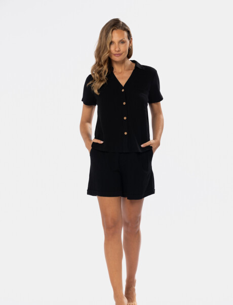 SHORT DE LINO Negro