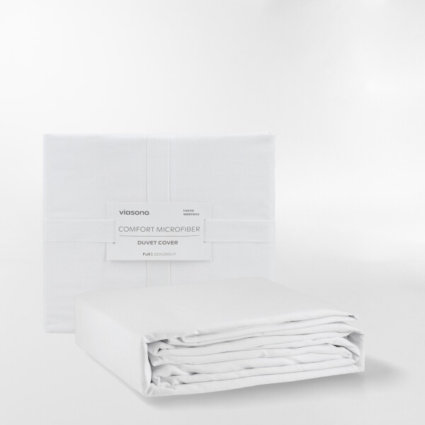 FUNDA DE DUVET MICROFIBER BLANCO - 2 PLAZAS