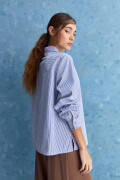 CAMISA DELFI Blanco/Azul