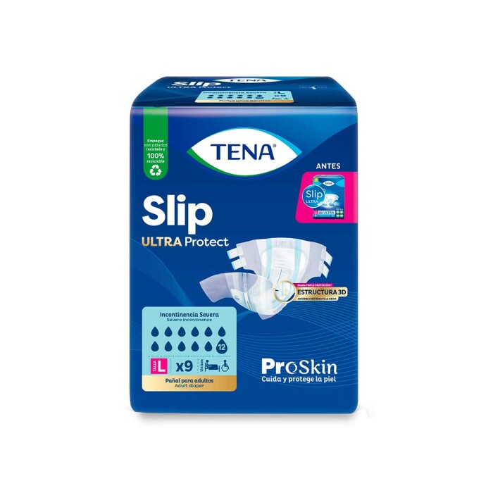 TENA PAÑAL ADULTO SLIP GDE PAQ. X 9 UNID única